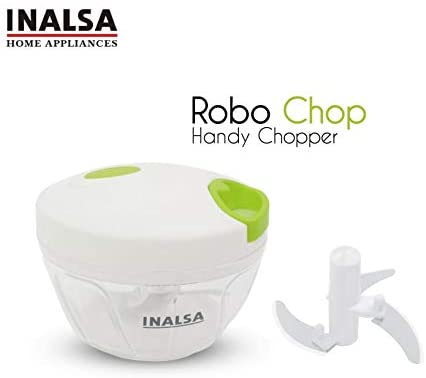 Inalsa Handy Chopper Robo Chop, 400 ml (White/Green)