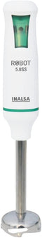Inalsa Robot 5.0 SS 500-Watt Hand Blender with 2 Year Warranty (White/Green)