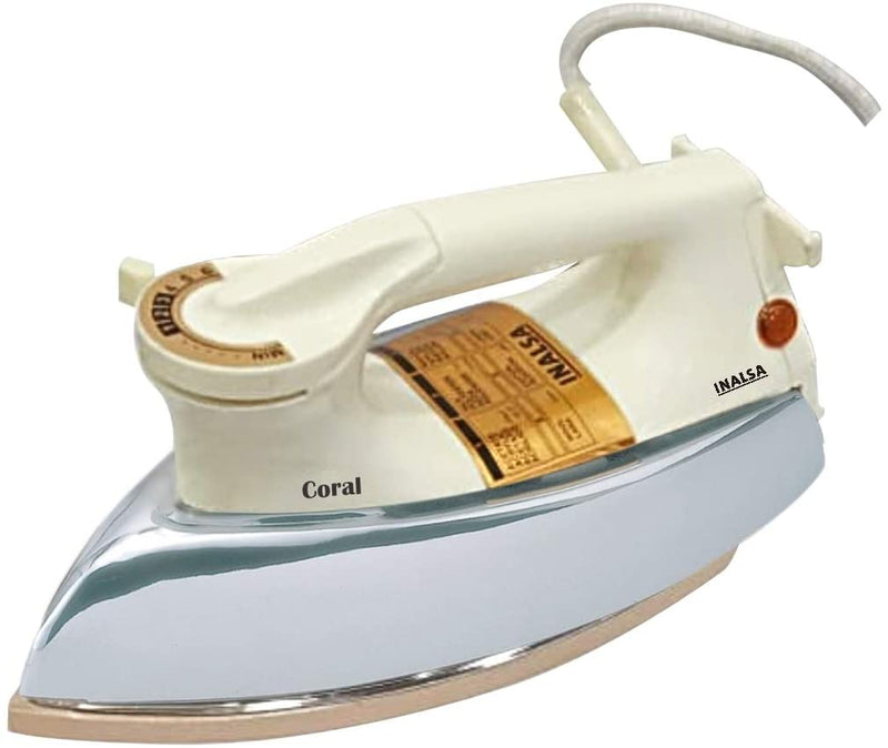 Inalsa Coral 1000-Watt Electric Iron (SS/Opal White)