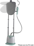 Inalsa Professional Series -Swiftix Garment Steamer-1600W with 1.6L Detachable Water Tank & Multi Angle Ironing Board| 5 Mode Variable Steam Control with Digital Display, Support Mat,(White/Green)