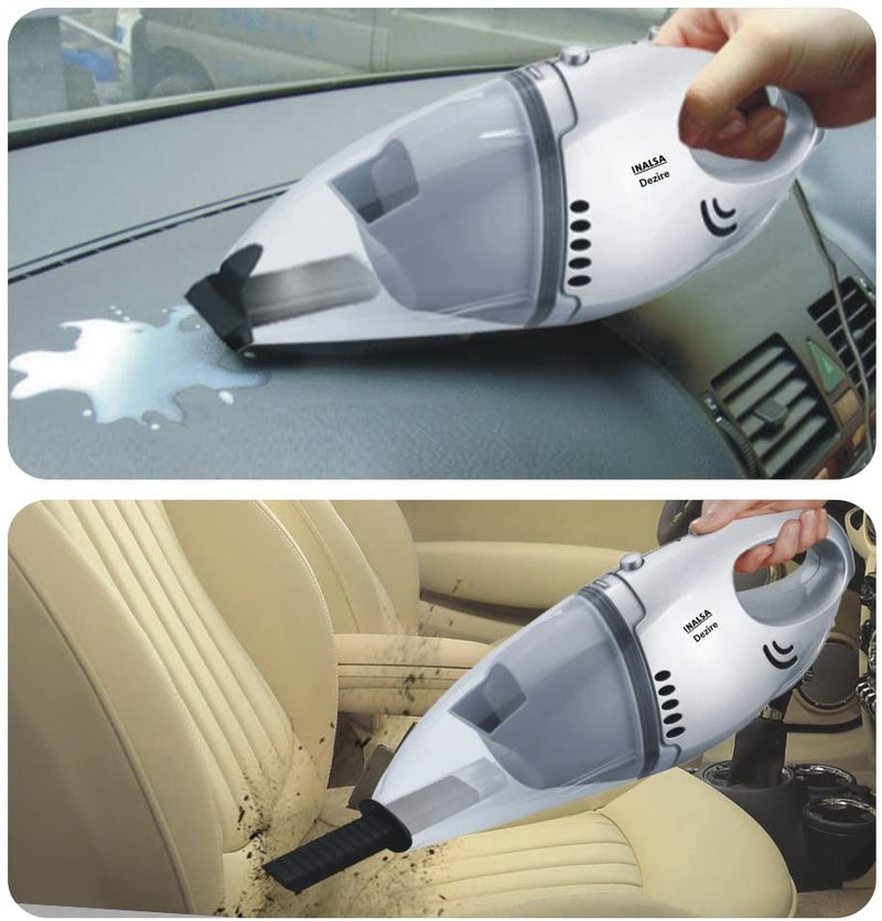 Inalsa Dezire 60 Watt- Car Vacuum Cleaner with 5m Long Cord (Silver)