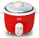INALSA Electric Rice Cooker Precise 1.5-600W with Cook & Keep Warm Function|Steam Vent & Starch Separator Plate|1.5L Aluminium Anodized Cooking Pan|Includes Measuring Cup & Rice Scoop, (Red/White)