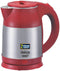 INALSA Electric Kettle WOW-1500W with 360° Cordless Base, Boil Dry Protection & Auto-Shut Off| Dual Finish Body & Concealed Heating Element| In-Built Filter Sieve, Hinged Lid & 1.8L Capacity,(Grey/Red)