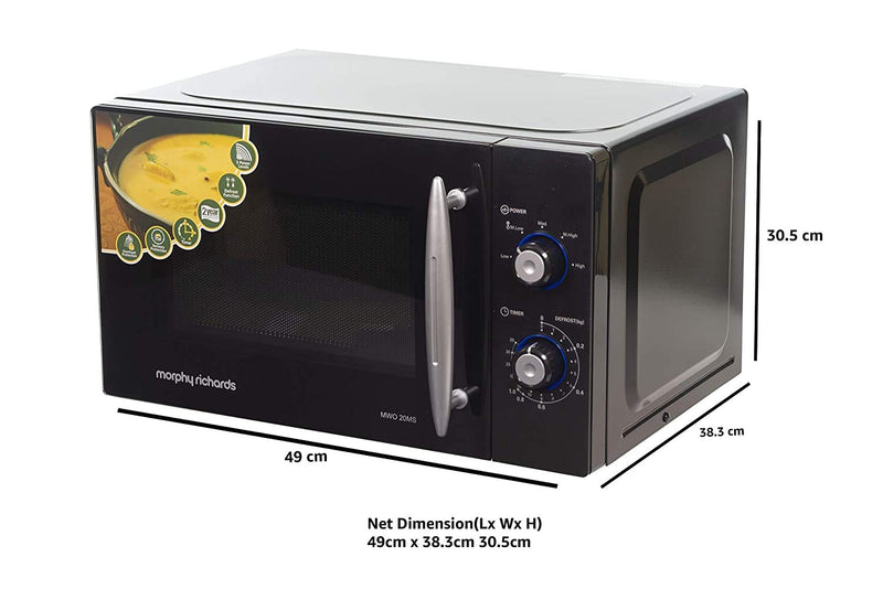Morphy Richards 20 L Solo Microwave Oven (20 MS, Black)