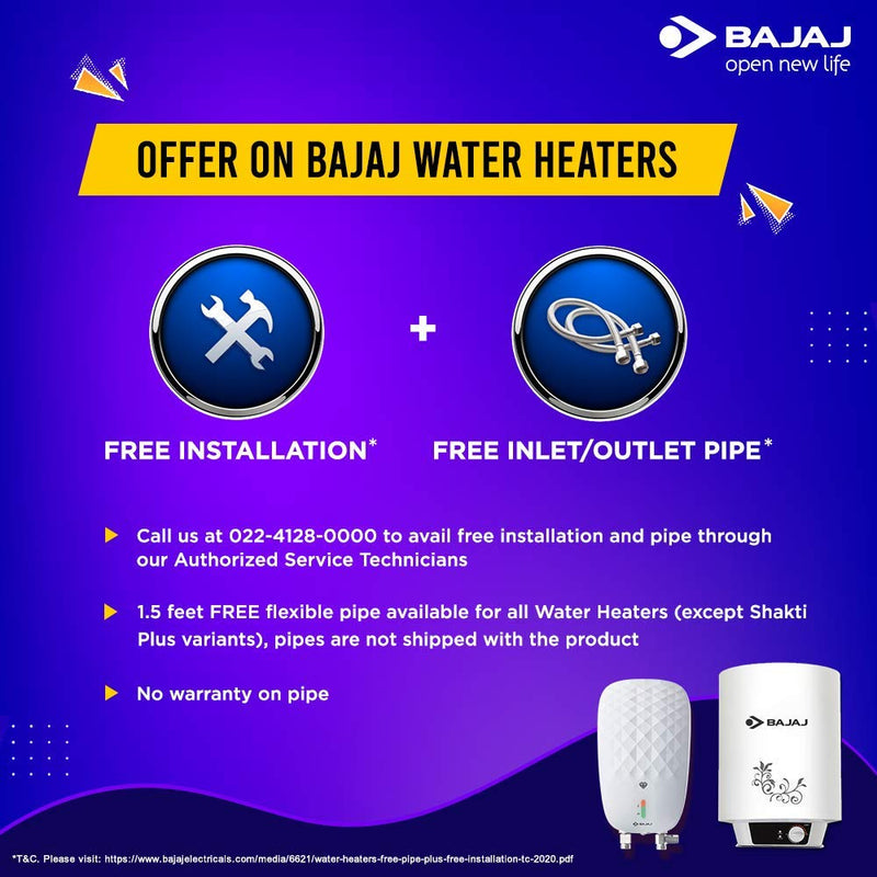 Bajaj Flora Instant 3 Litre Vertical Water Heater, 3KW, White