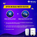 Bajaj New Majesty Instant 3 Litre, 3 KW Verical Water Heater (White)