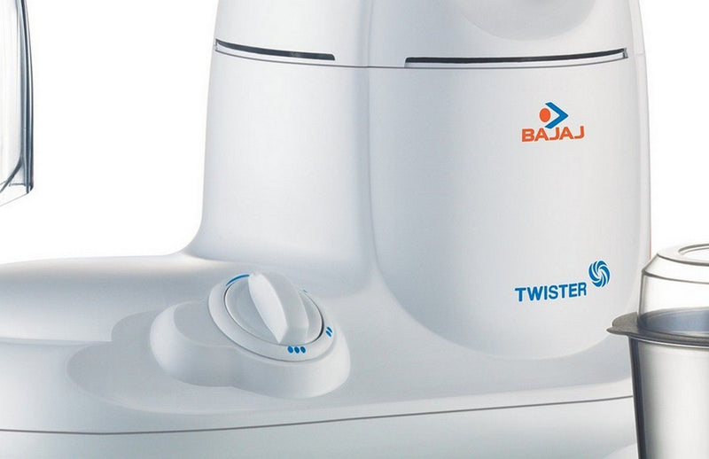 Bajaj Twister 750-Watt Mixer Grinder with 3 Jars (White)