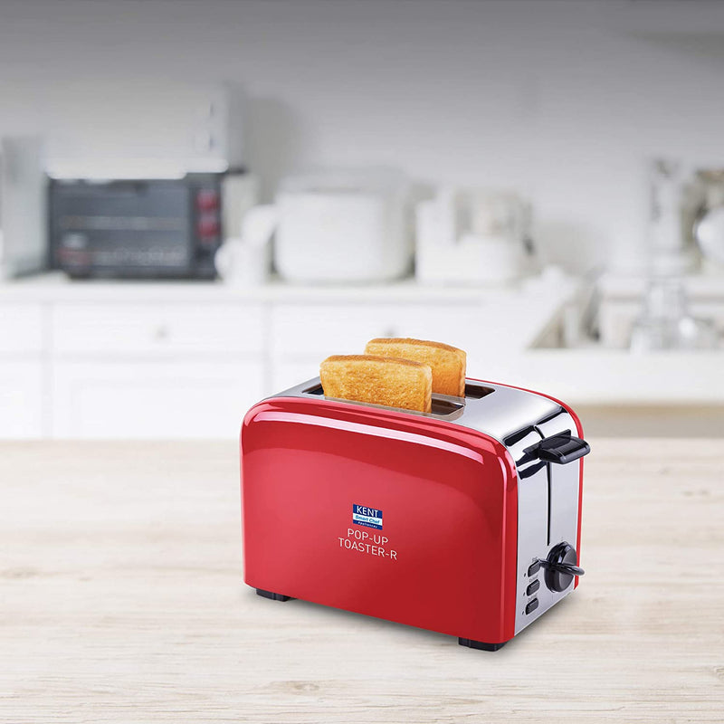 KENT 16030 850-Watt 2-Slice Pop-up Toaster (Red)