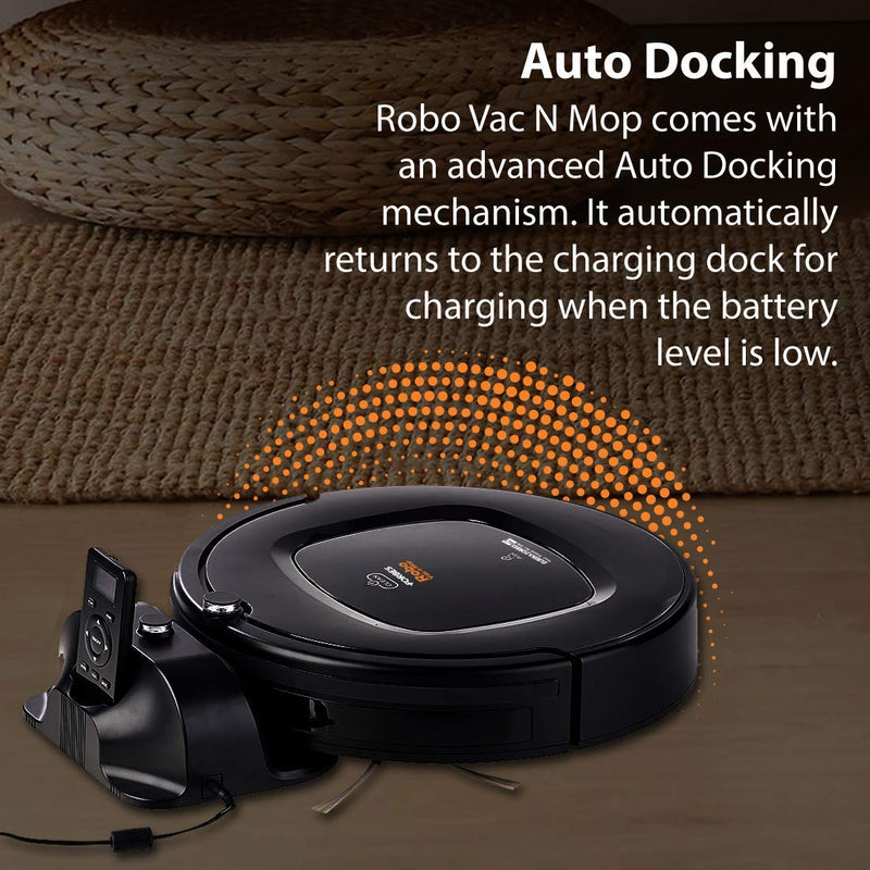 Eureka Forbes Robo Vac N Mop Robotic Vacuum Cleaner with UV Sanitization from Eureka Forbes (Black)