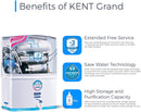 KENT Grand 8-Litres Wall-Mountable RO + UV/UF + TDS Controller (White) 15 litre/hr Water Purifier