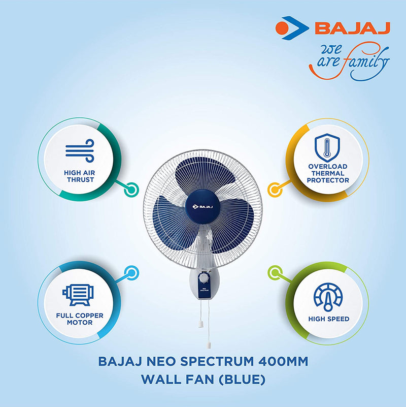 Buy Bajaj Grace Neo BBD EE 120cm Sweep 3 Blade Ceiling Fan (Copper Motor,  251091EE, Moonlight White) Online - Croma