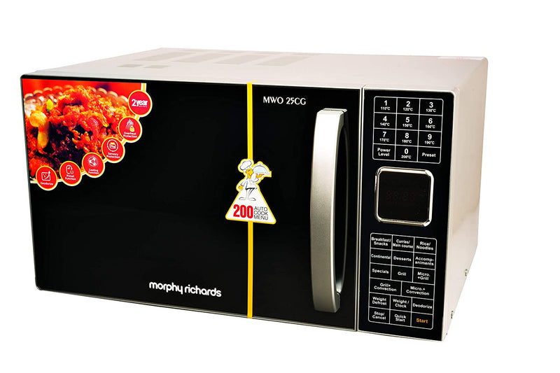 Morphy Richards 25 L Convection Microwave Oven (25 CG with 200 ACM, Black)