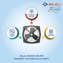 Bajaj Bahar 225 mm Exhaust Fan (Metallic Grey)