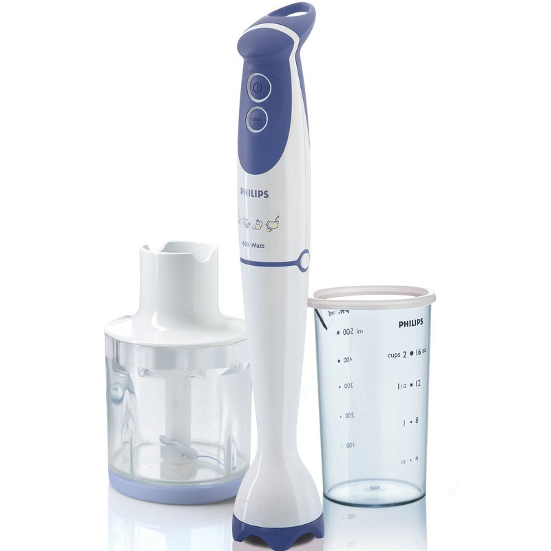Philips Daily Collection HR1363 600-Watt Hand Blender with Chopper and Beaker