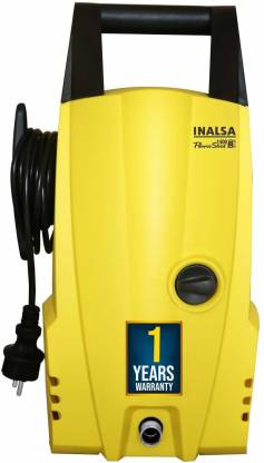 Inalsa PowerShot 1400 W Pressure Washer, Pressure-1523 PSI, Max Flow-372 l/h, Working Radius +9 m, Spray Gun with Extension Rod, High Pressure Hose Pipe for Multi Cleaning Home & Car Washer  (Yellow, Black)