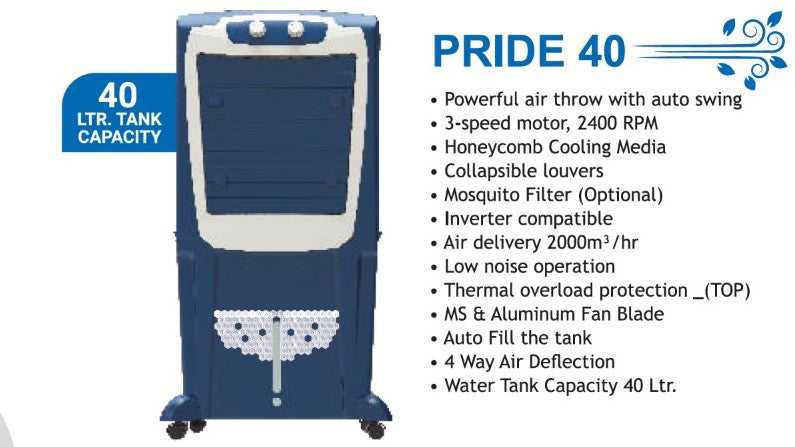 Khaitan Air Cooler Pride 40 [ 40 ltrs. ]